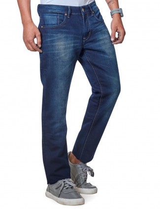 Dragon Hill navy washed slim fit mens jeans