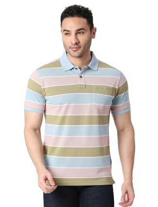 Dragon Hill sky blue stripe t shirt