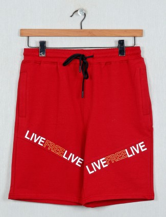 DXI printed red printed shorts