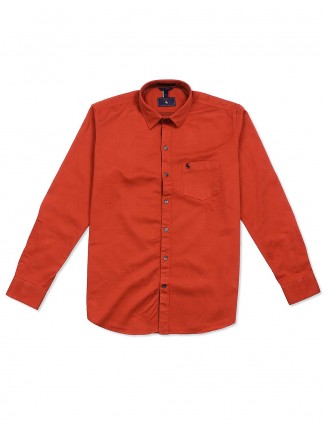 EQIQ bright orange casual shirt