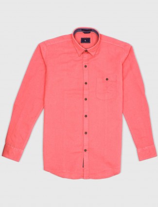 EQIQ bright pink color cotton shirt