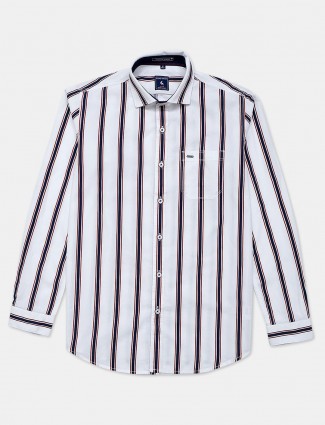 Eqiq navy stripe cotton shirt for men