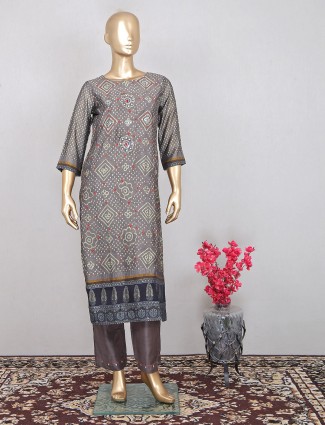 Festive wear grey pant salwar kameez