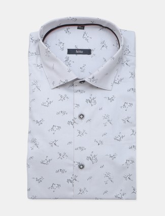 Fete printed grey cotton shirt