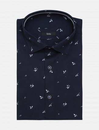 Fete printed navy cotton shirt