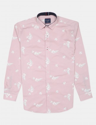 Flirt printed style pink casual style shirt for men