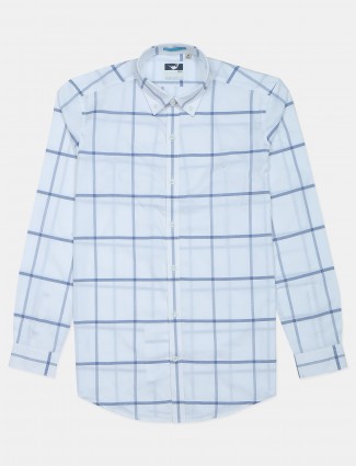 Frio cotton checks shirt in white color