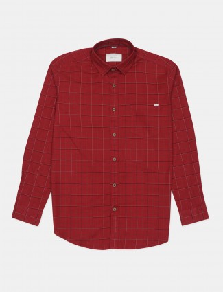 Gianti check casual wear shirt in red
