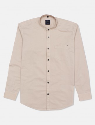 Gianti cotton beige solid shirt