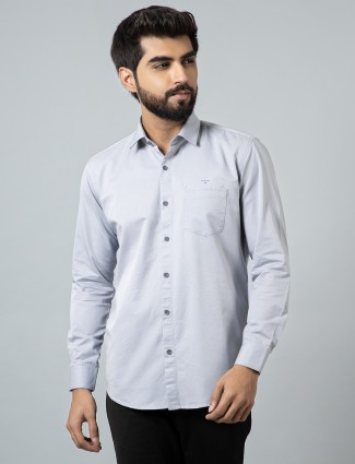 Gianti grey casual wear shirt in cotton