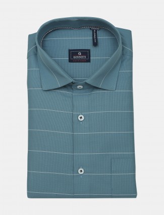 Ginneti blue stripe casual cotton shirt
