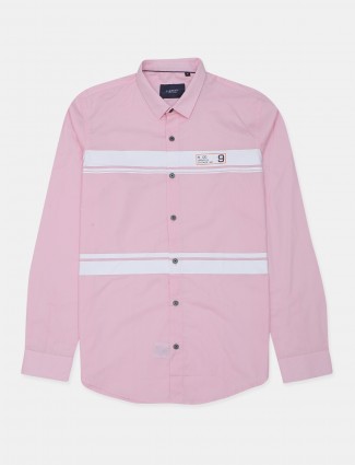 I-Real casual wear solid pink shirt for mens
