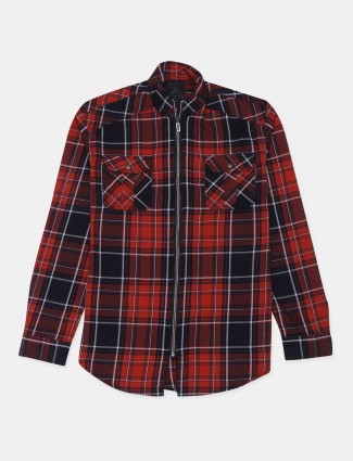 I-Real cotton red checks casual shirt