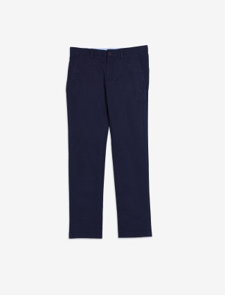 INDIAN TERRAIN navy solid cotton brooklyn fit trouser