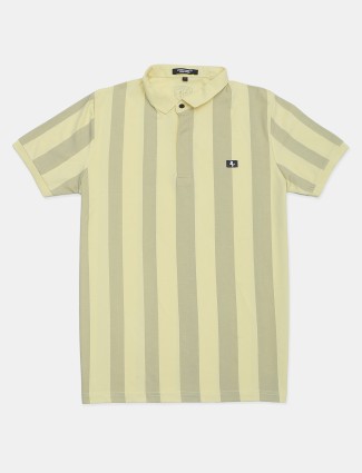 Instinto stripe blonde yellow casual t-shirt
