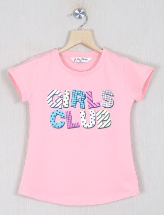 Just clothes baby pink casual wear t-shirt