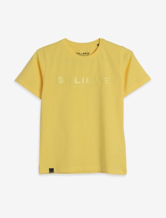 KILLER cotton yellow t-shirt
