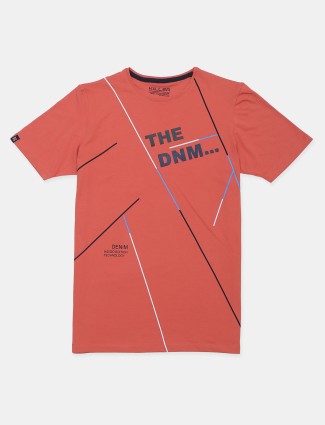 Killer printed orange t-shirt for mens