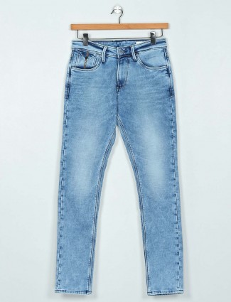 Killer washed light blue slim fit jeans