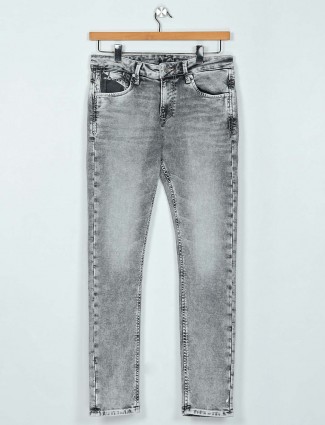 Killer washed light grey slim fit jeans