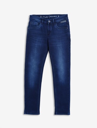 Kozzak dark blue super skinny fit jeans