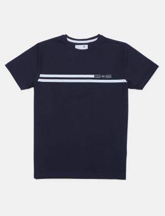 Kuchkuch navy mens solid style t-shirt