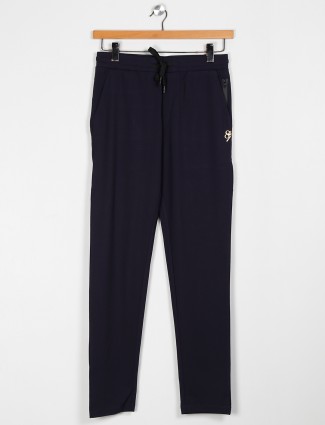 Maml solid navy color track pant