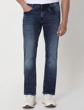 MUFTI dark blue super slim fit jeans
