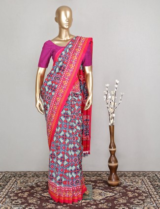 Multicolor latest designer festive events cotton silk saree