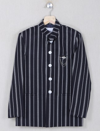 Navy striped style tarry rayon blazer for boys