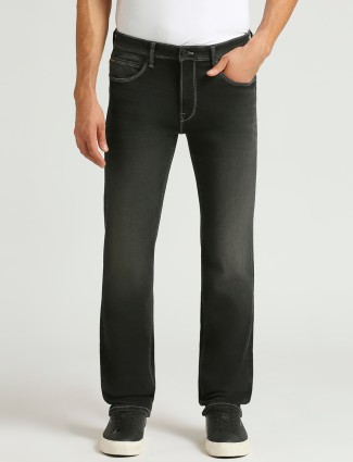 PEPE JEANS black washed straight fit jeans