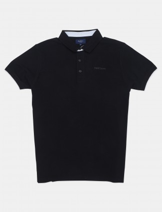 Pepe Jeans solid black cotton casual t-shirt