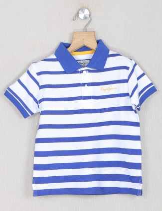 Pepe jeans striped style white t-shirt