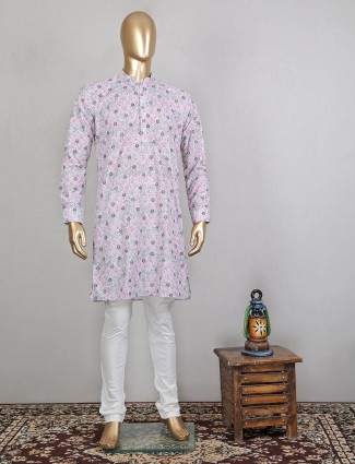 Pink colored cotton kurta pajama