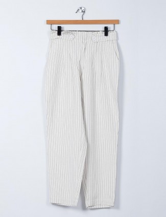 Recap striped linen palazzo pants