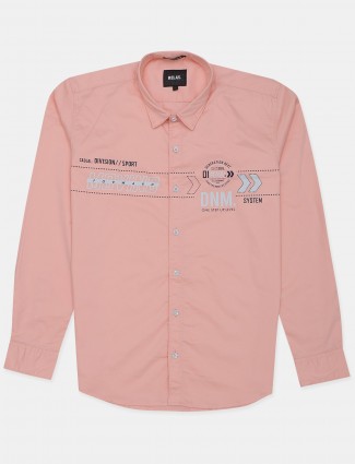 Relay pink shade shirt for men in cotton