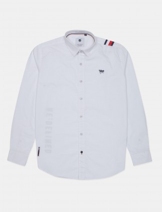 River Blue casual wear white shirt for mens