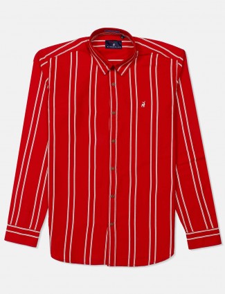 River Blue red stripe full sleeves shirt