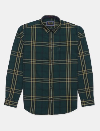 River Blue solid style green tint shirt