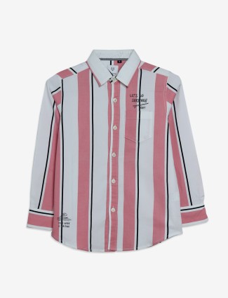 Ruff cotton pink stripe shirt