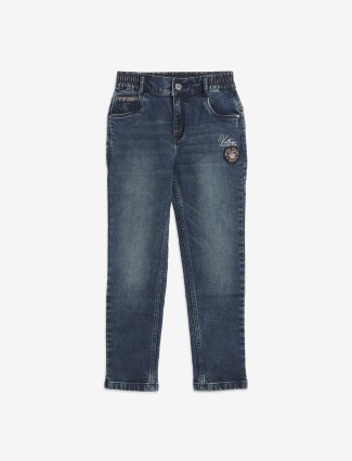 Ruff dark blue washed casual jeans