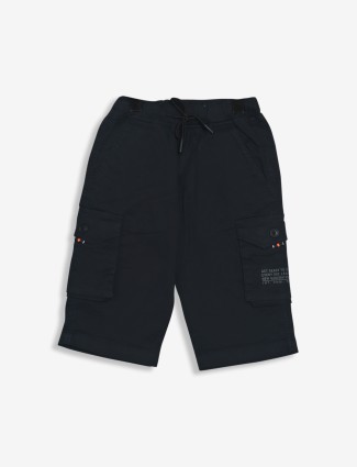 Ruff navy cotton shorts