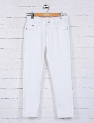 Ruff solid white slim fit jeans