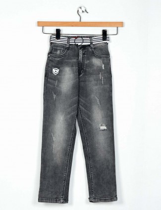 Ruff washed grey slim fit jeans