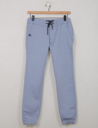 Six Element stone grey cotton casual wear trouser