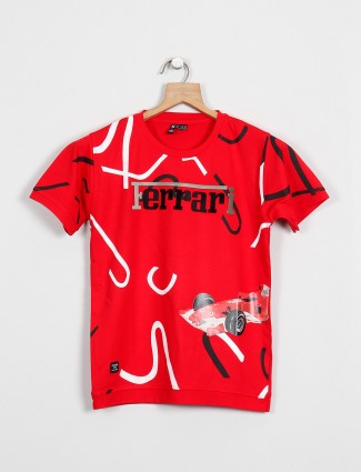 Sturd brings red casual wear t-shirt in cotton