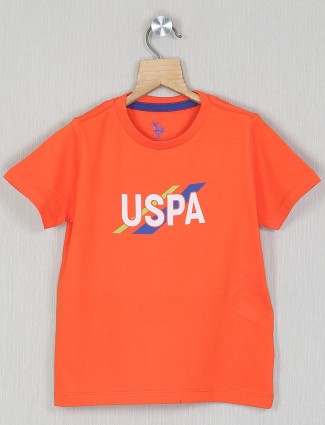 U.S. Polo Assn printed orange shade t-shirt for boys