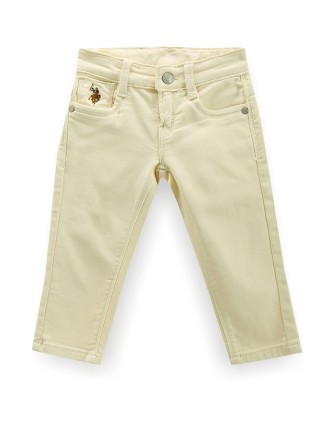 U S POLO ASSN cream solid jeans