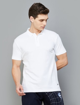 UCB white plain half sleeve t-shirt