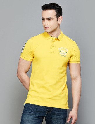 UCB yellow plain half sleeve t-shirt